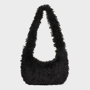 Women’s Black Fuzzy Bag-Purse
